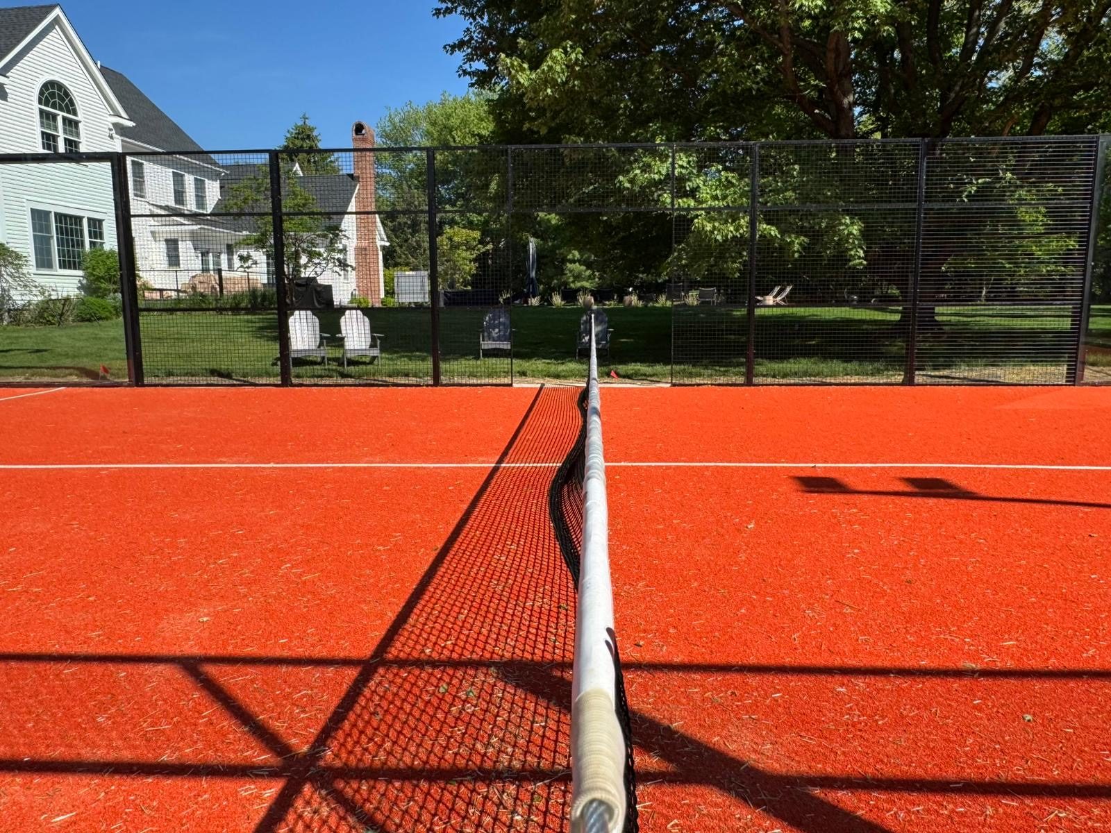 View from the baseline of the padel court